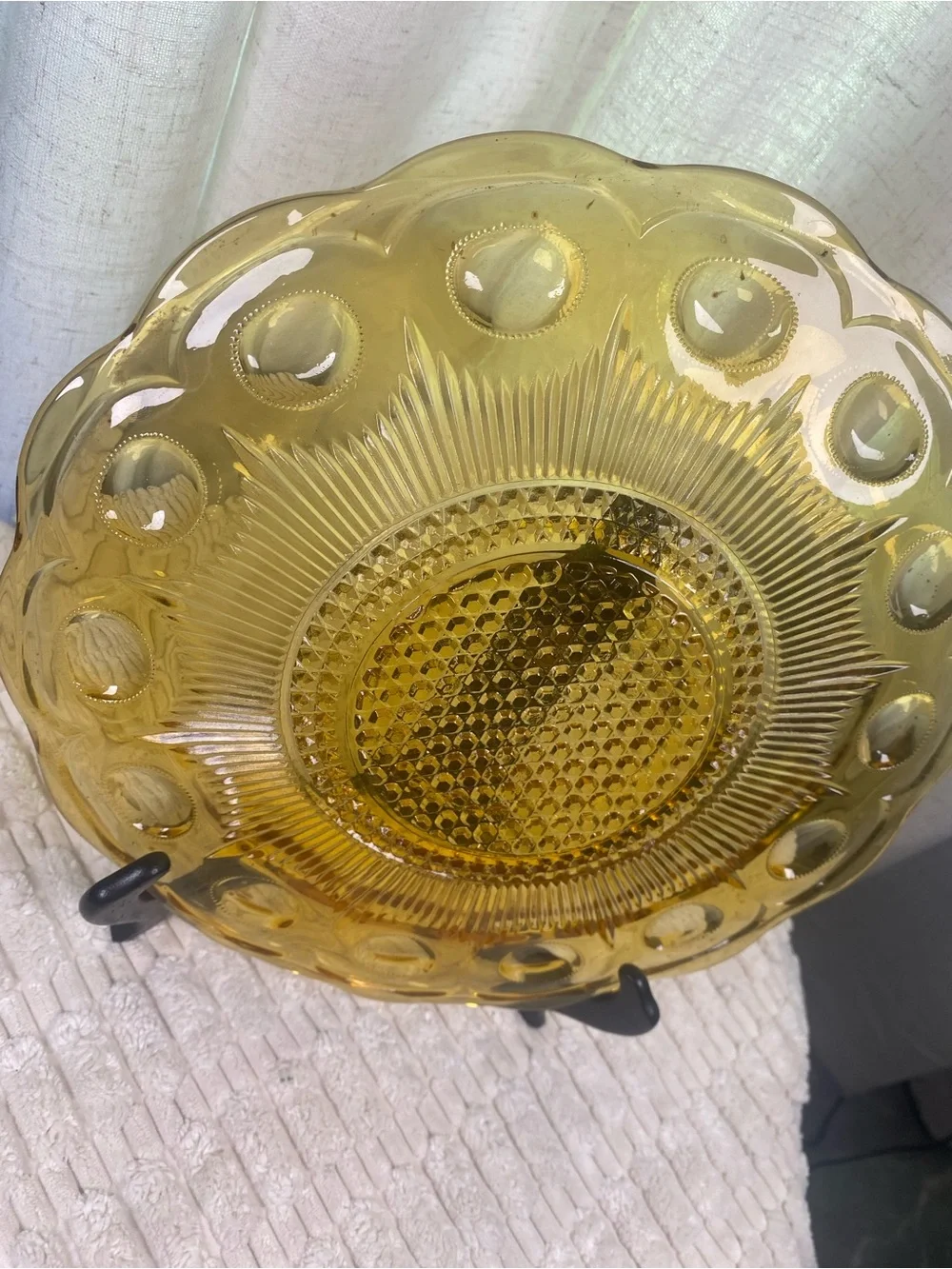 Vintage Bartlett Collins St Genevieve Amber Glass 11